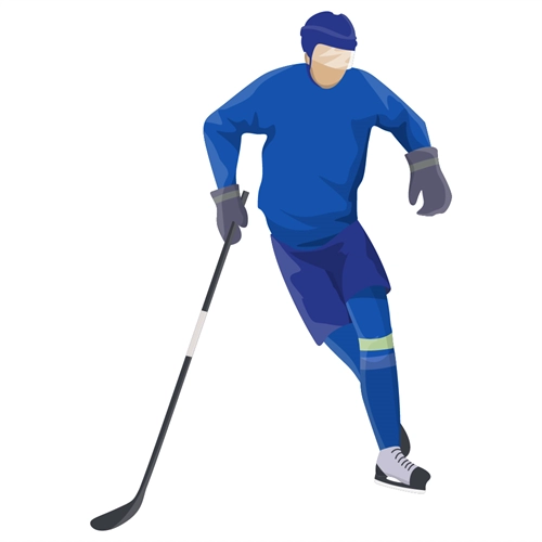 Ice Hockey Speed Skater Transparent Sticker – Action Sports Decor